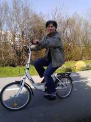 Author on Bicycle
